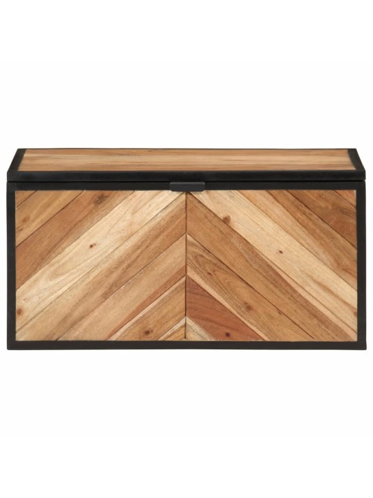 Úložný box 60 x 30 x 30 cm masivní akáciové dřevo a železo