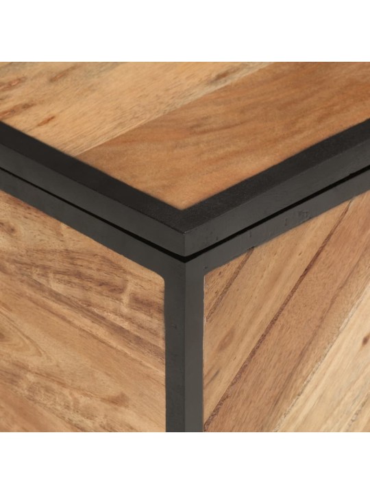 Úložný box 60 x 30 x 30 cm masivní akáciové dřevo a železo