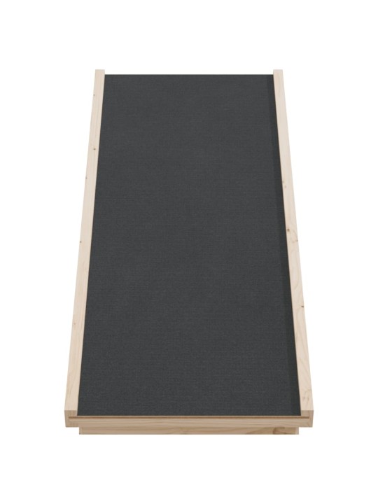 Rampa pro psy šedá 100 x 40 cm masivní jedlové dřevo