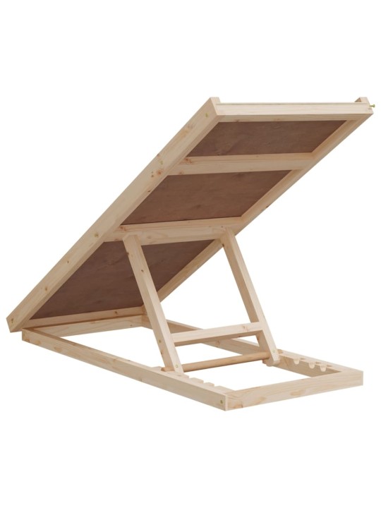 Rampa pro psy šedá 100 x 40 cm masivní jedlové dřevo