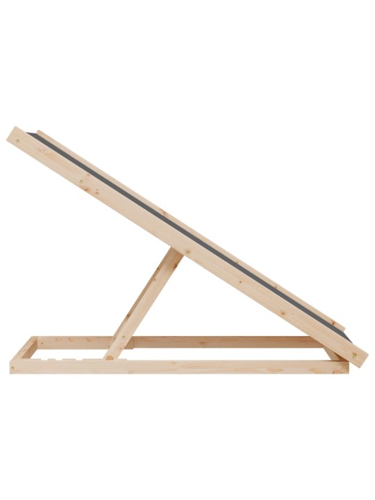 Rampa pro psy šedá 100 x 40 cm masivní jedlové dřevo