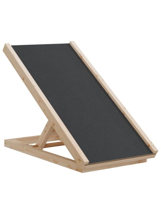 Rampa pro psy šedá 70 x 35 cm masivní jedlové dřevo