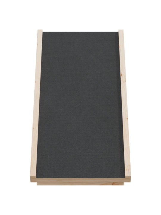 Rampa pro psy šedá 70 x 35 cm masivní jedlové dřevo