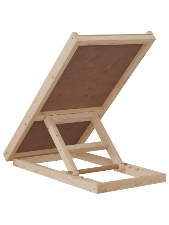 Rampa pro psy šedá 70 x 35 cm masivní jedlové dřevo