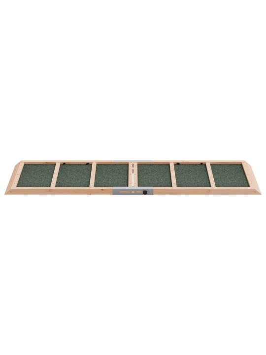 Rampa pro psy šedá 120 x 30 cm masivní jedlové dřevo