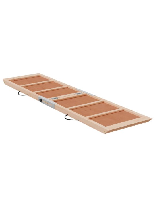 Rampa pro psy šedá 120 x 30 cm masivní jedlové dřevo