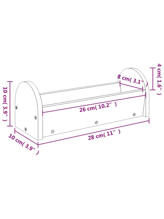 Seník pro králíky 28 x 10 x 10 cm masivní jedlové dřevo