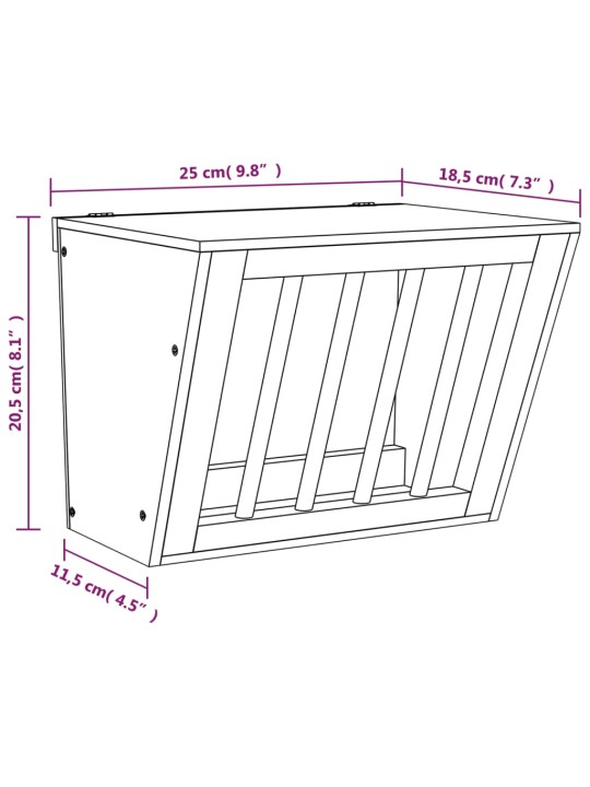 Seník pro králíky 25 x 18,5 x 20,5 cm masivní jedlové dřevo