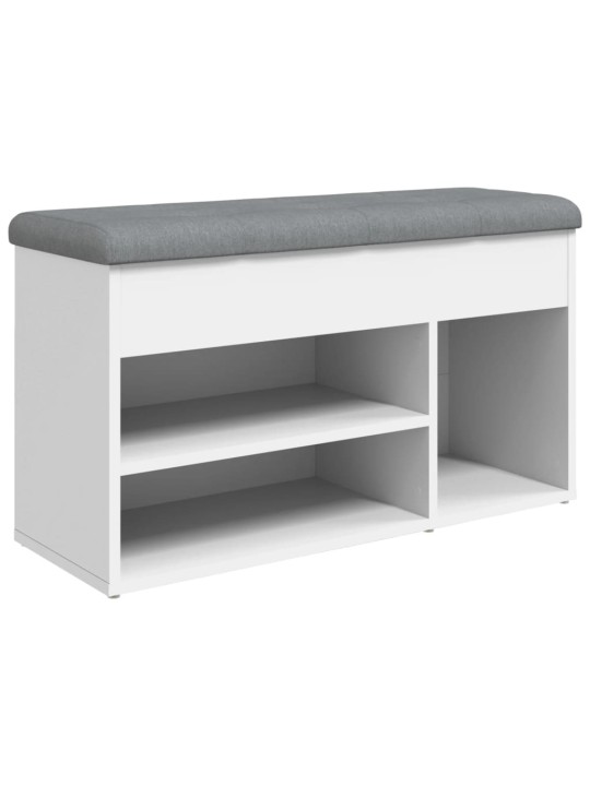 Lavice s botníkem bílá 82 x 32 x 45,5 cm kompozitní dřevo