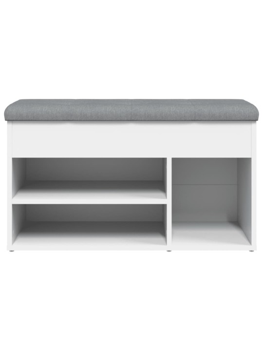 Lavice s botníkem bílá 82 x 32 x 45,5 cm kompozitní dřevo