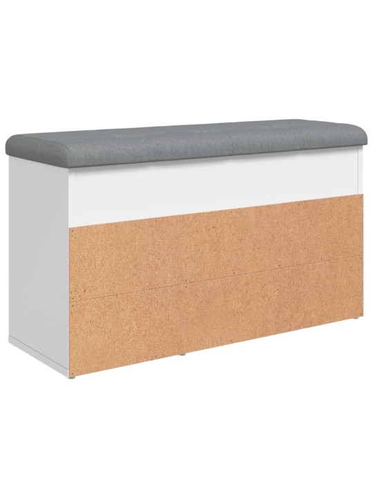 Lavice s botníkem bílá 82 x 32 x 45,5 cm kompozitní dřevo