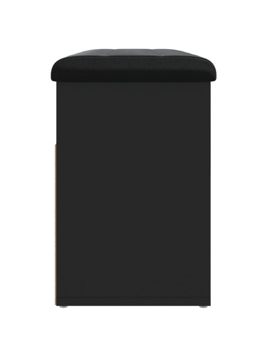 Lavice s botníkem černá 82 x 32 x 45,5 cm kompozitní dřevo