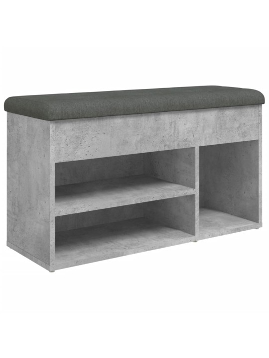 Lavice s botníkem betonově šedá 82 x 32 x 45,5 cm dřevotříska