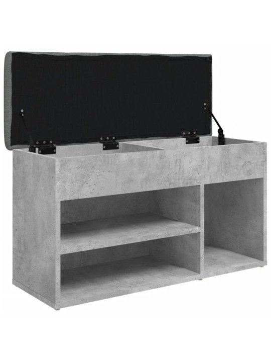 Lavice s botníkem betonově šedá 82 x 32 x 45,5 cm dřevotříska