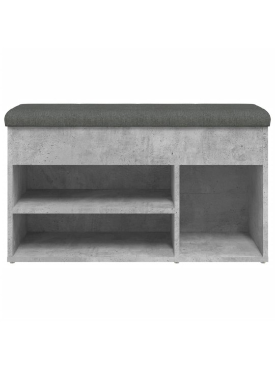 Lavice s botníkem betonově šedá 82 x 32 x 45,5 cm dřevotříska