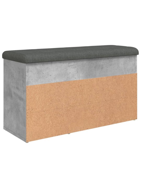 Lavice s botníkem betonově šedá 82 x 32 x 45,5 cm dřevotříska