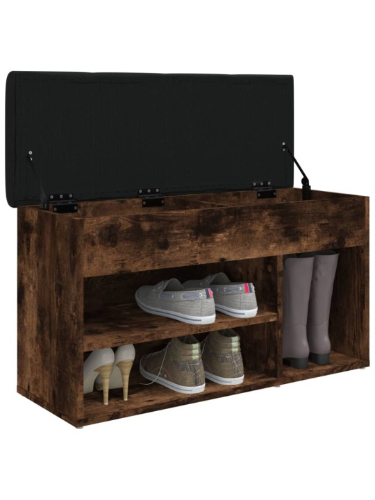 Lavice s botníkem kouřový dub 82x32x45,5 cm kompozitní dřevo