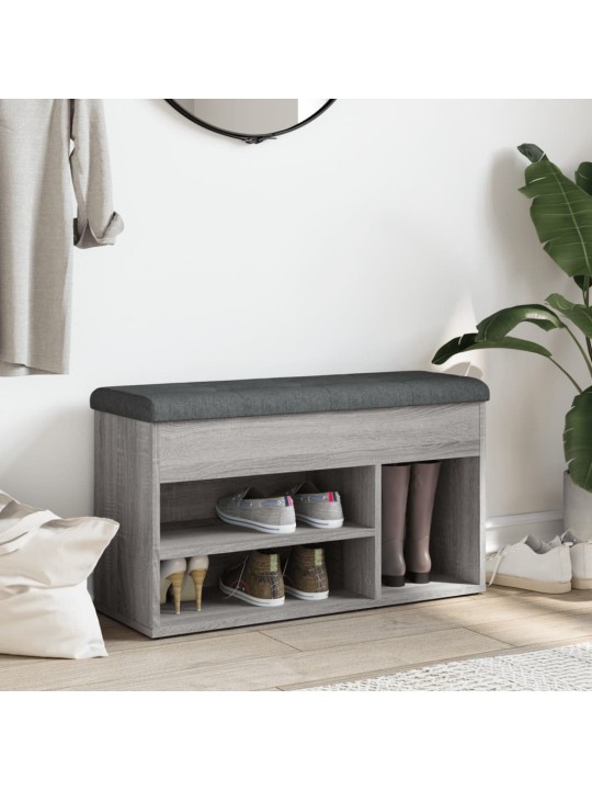 Lavice s botníkem šedá sonoma 82x32x45,5 cm kompozitní dřevo
