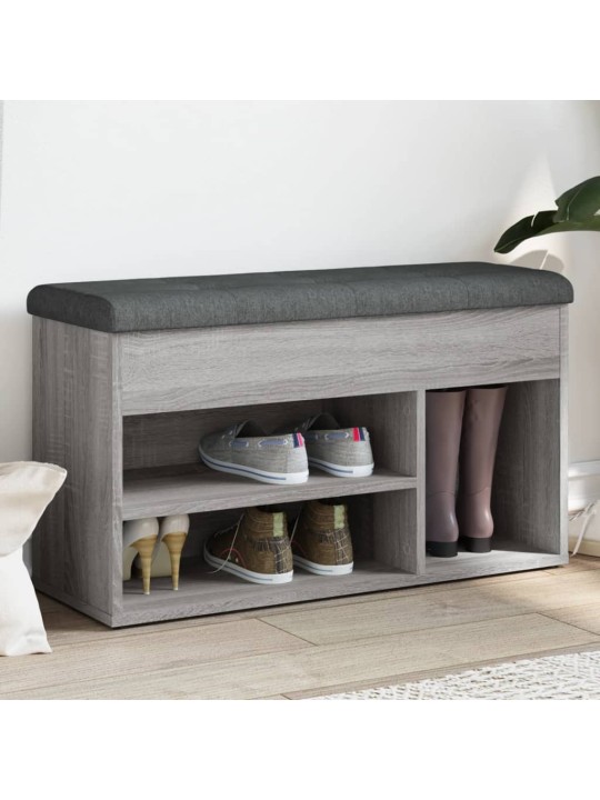 Lavice s botníkem šedá sonoma 82x32x45,5 cm kompozitní dřevo
