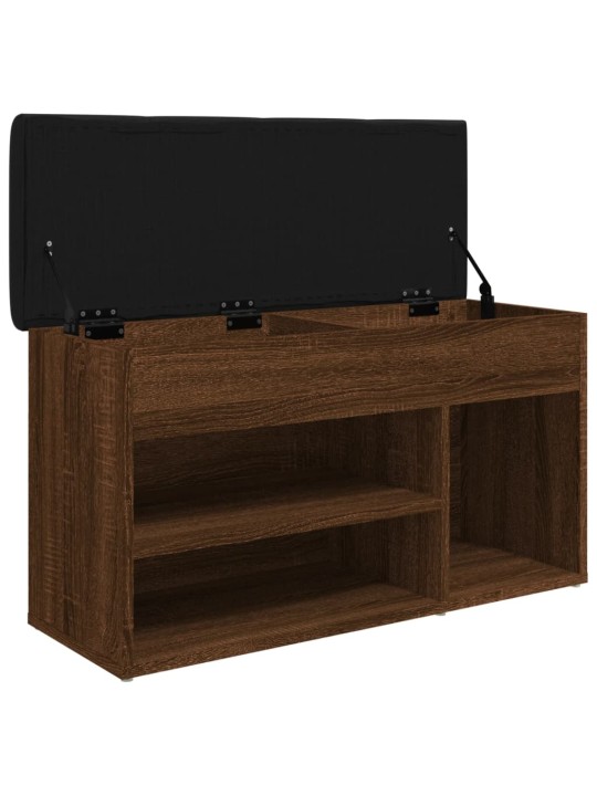 Lavice s botníkem hnědý dub 82 x 32 x 45,5 cm kompozitní dřevo
