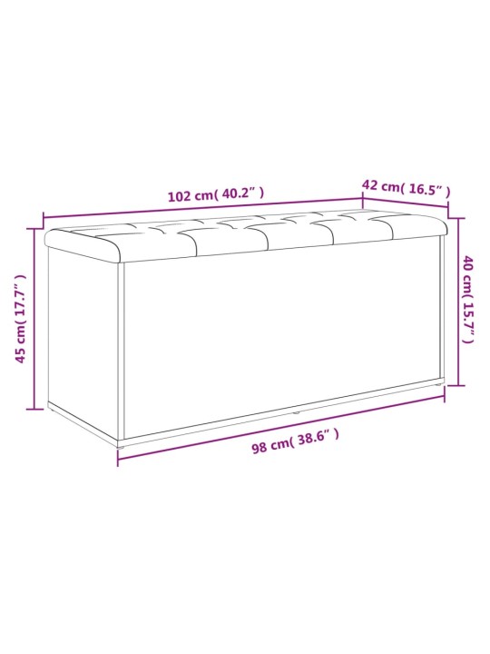 Úložná lavice dub sonoma 102 x 42 x 45 cm kompozitní dřevo