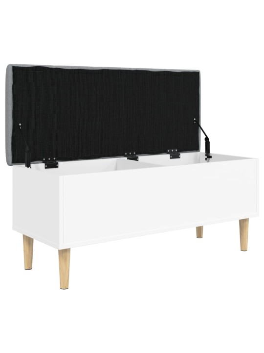 Úložná lavice bílá 102 x 42 x 46 cm kompozitní dřevo