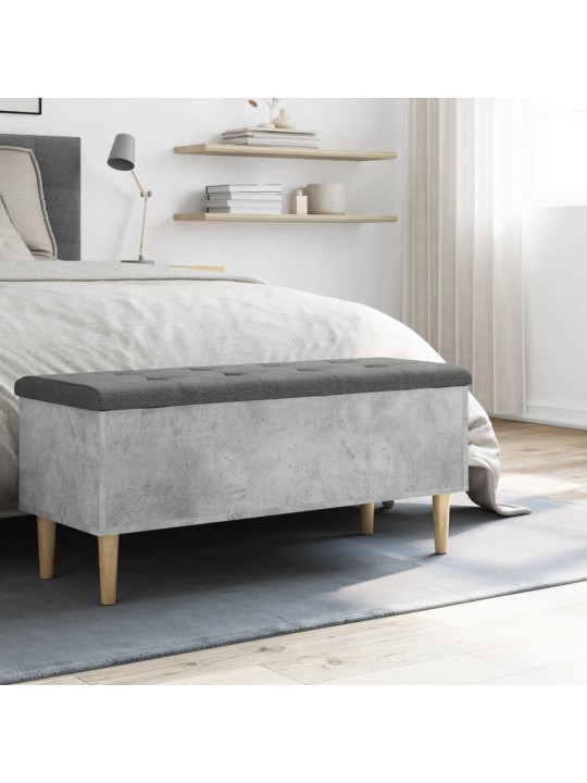 Úložná lavice betonově šedá 102 x 42 x 46 cm kompozitní dřevo