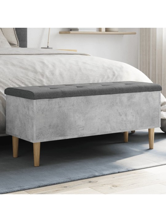 Úložná lavice betonově šedá 102 x 42 x 46 cm kompozitní dřevo