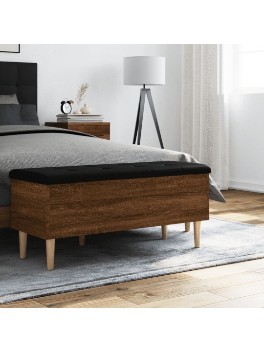 Úložná lavice hnědý dub 102 x 42 x 46 cm kompozitní dřevo