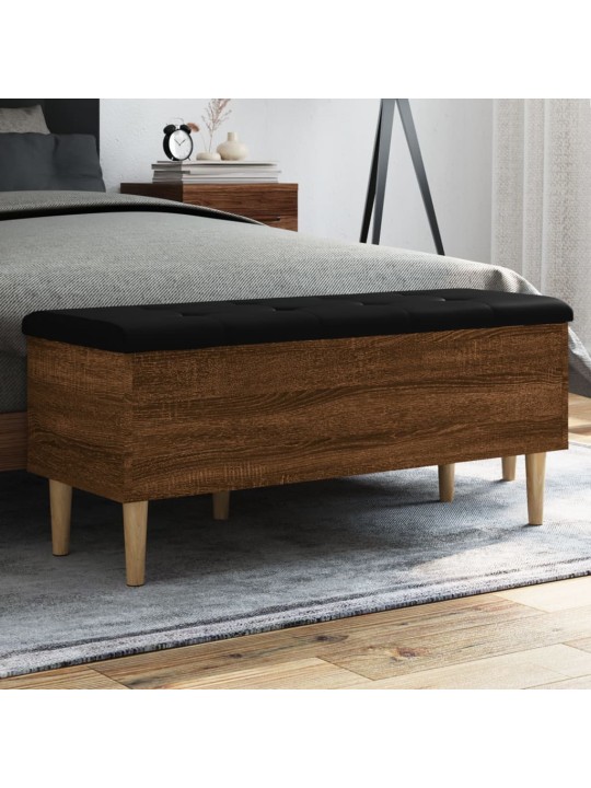Úložná lavice hnědý dub 102 x 42 x 46 cm kompozitní dřevo