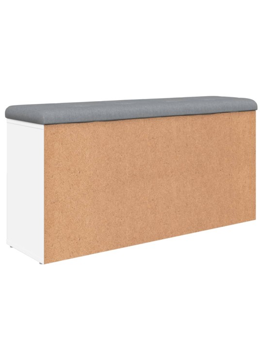 Lavice s botníkem bílá 102 x 32 x 50 cm kompozitní dřevo
