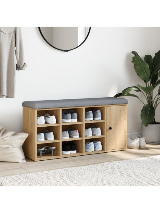 Lavice s botníkem dub sonoma 102 x 32 x 50 cm kompozitní dřevo