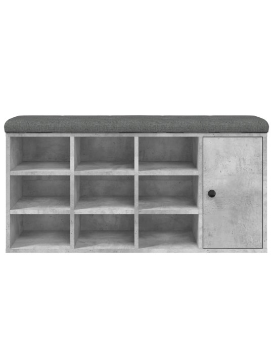 Lavice s botníkem betonově šedá 102x32x50 cm kompozitní dřevo
