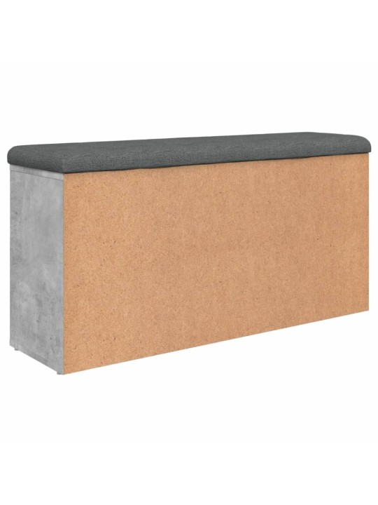 Lavice s botníkem betonově šedá 102x32x50 cm kompozitní dřevo