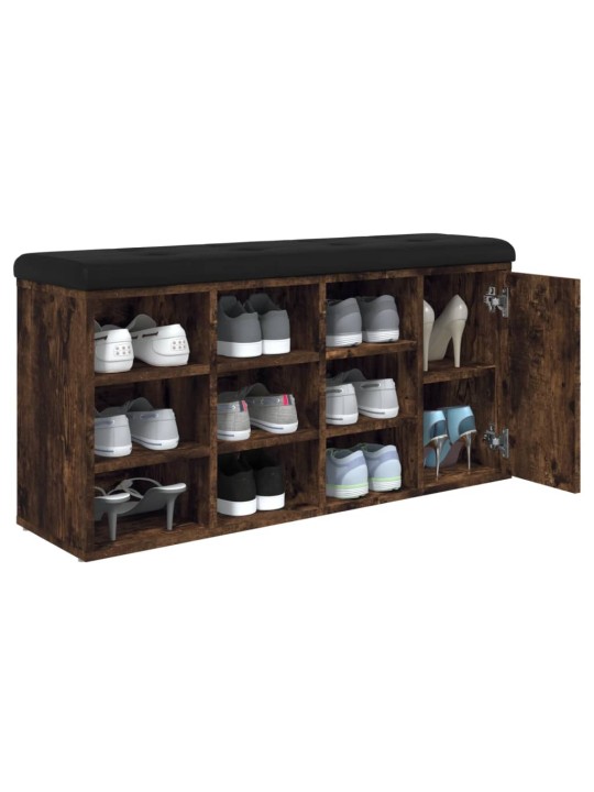Lavice s botníkem kouřový dub 102 x 32 x 50 cm kompozitní dřevo