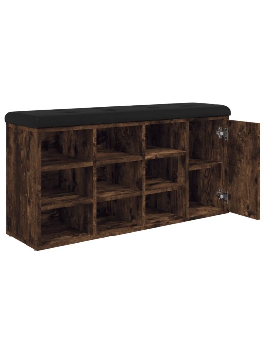 Lavice s botníkem kouřový dub 102 x 32 x 50 cm kompozitní dřevo
