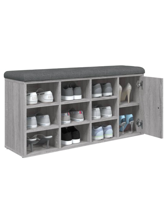 Lavice s botníkem šedá sonoma 102 x 32 x 50 cm kompozitní dřevo
