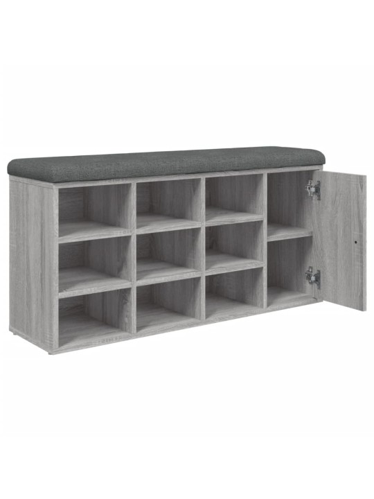 Lavice s botníkem šedá sonoma 102 x 32 x 50 cm kompozitní dřevo