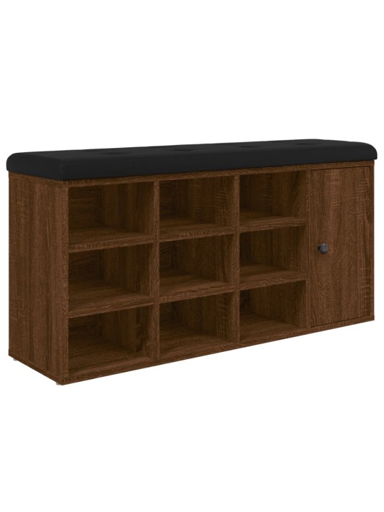 Lavice s botníkem hnědý dub 102 x 32 x 50 cm kompozitní dřevo