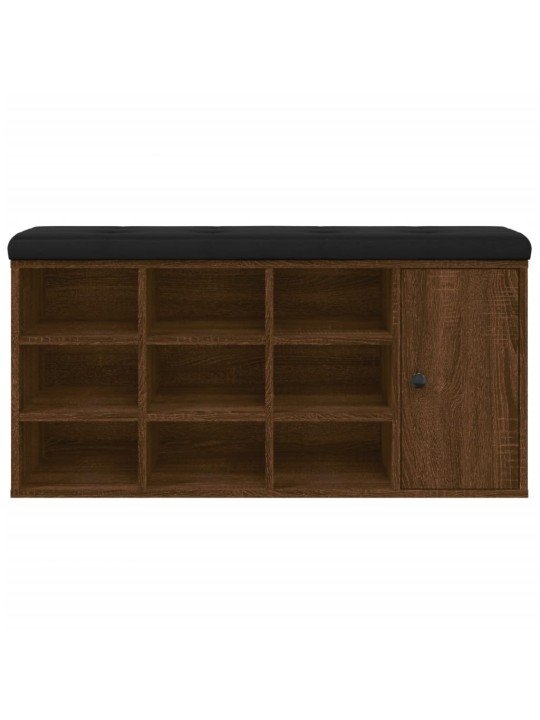 Lavice s botníkem hnědý dub 102 x 32 x 50 cm kompozitní dřevo