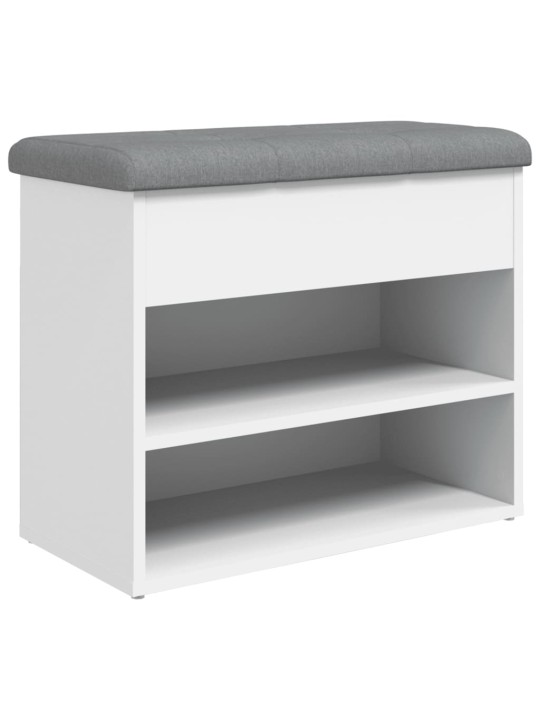 Lavice s botníkem bílá 62 x 32 x 50 cm kompozitní dřevo
