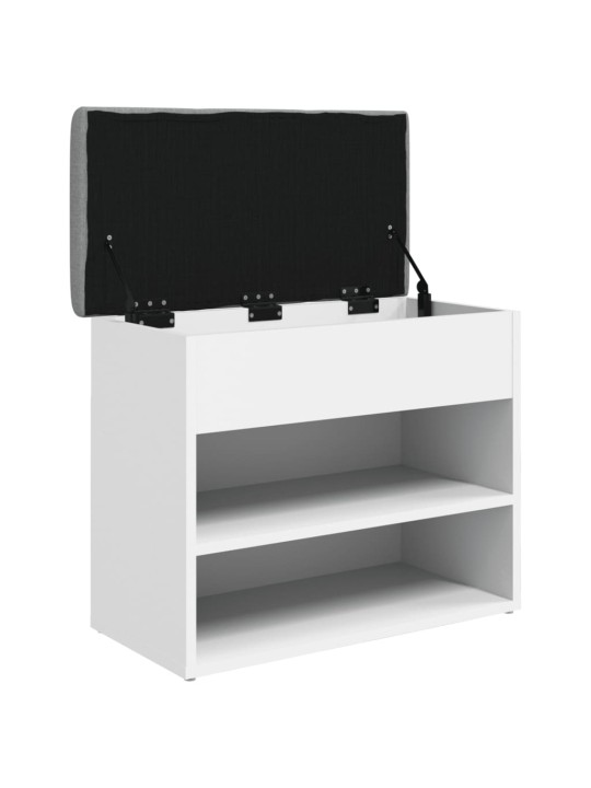 Lavice s botníkem bílá 62 x 32 x 50 cm kompozitní dřevo