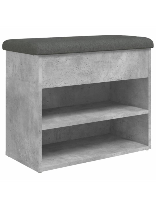 Lavice s botníkem betonově šedá 62x32x50 cm kompozitní dřevo