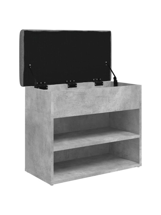 Lavice s botníkem betonově šedá 62x32x50 cm kompozitní dřevo