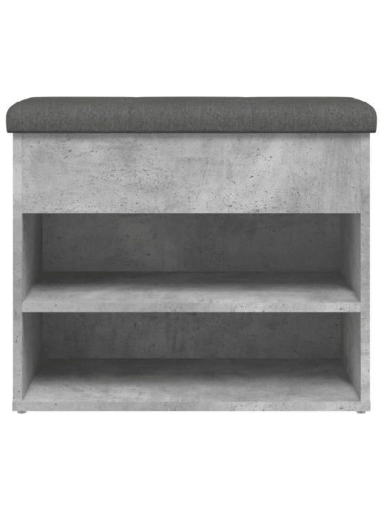 Lavice s botníkem betonově šedá 62x32x50 cm kompozitní dřevo
