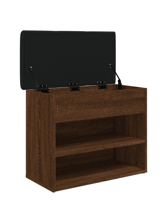 Lavice s botníkem hnědý dub 62 x 32 x 50 cm kompozitní dřevo