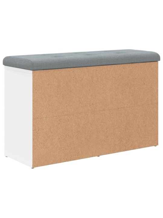 Lavice s botníkem bílá 82 x 32 x 50 cm kompozitní dřevo