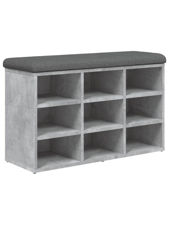 Lavice s botníkem betonově šedá 82x32x50 cm kompozitní dřevo