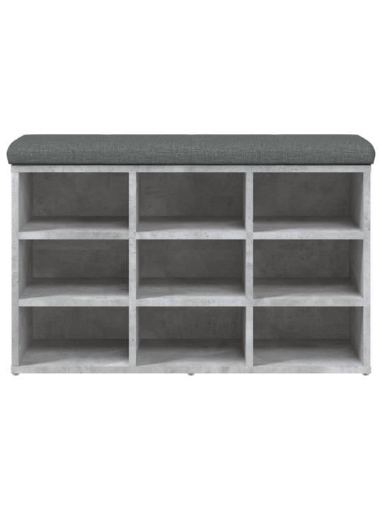 Lavice s botníkem betonově šedá 82x32x50 cm kompozitní dřevo
