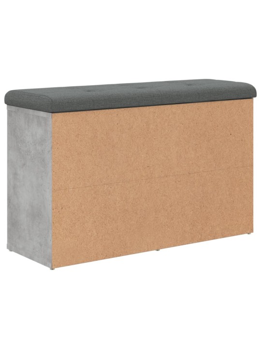 Lavice s botníkem betonově šedá 82x32x50 cm kompozitní dřevo